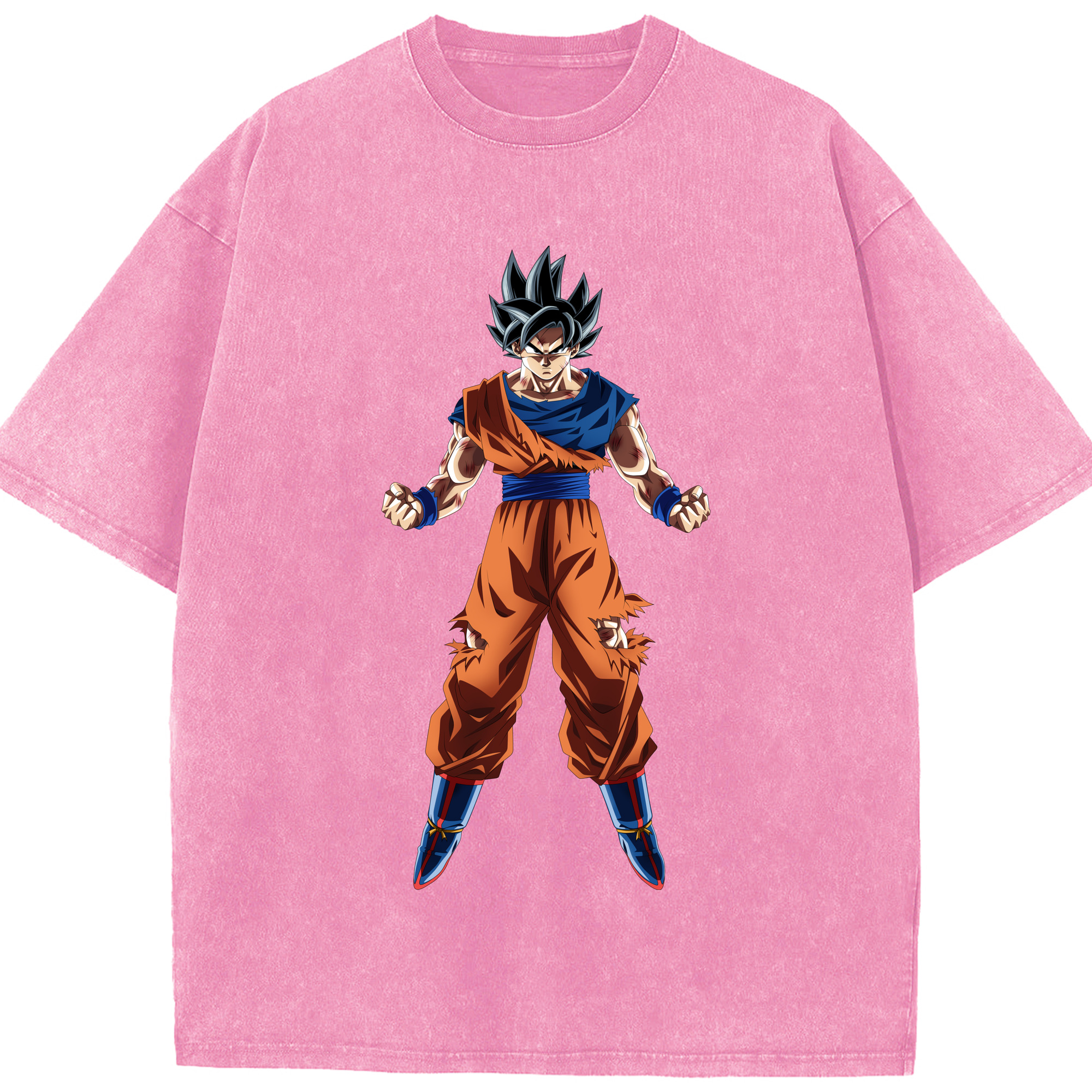 （画像用） ドラゴンボール 孫悟空（そん ごくう）Son Goku カカロット DRAGON BALL Kakarotto 綿100% ヴィンテージ風 半袖Tシャツ（フロントプリント）